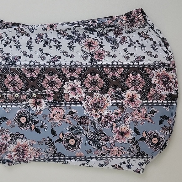 Perception Floral Multicolored Sleeveless Tunic Top M - Picture 3 of 11